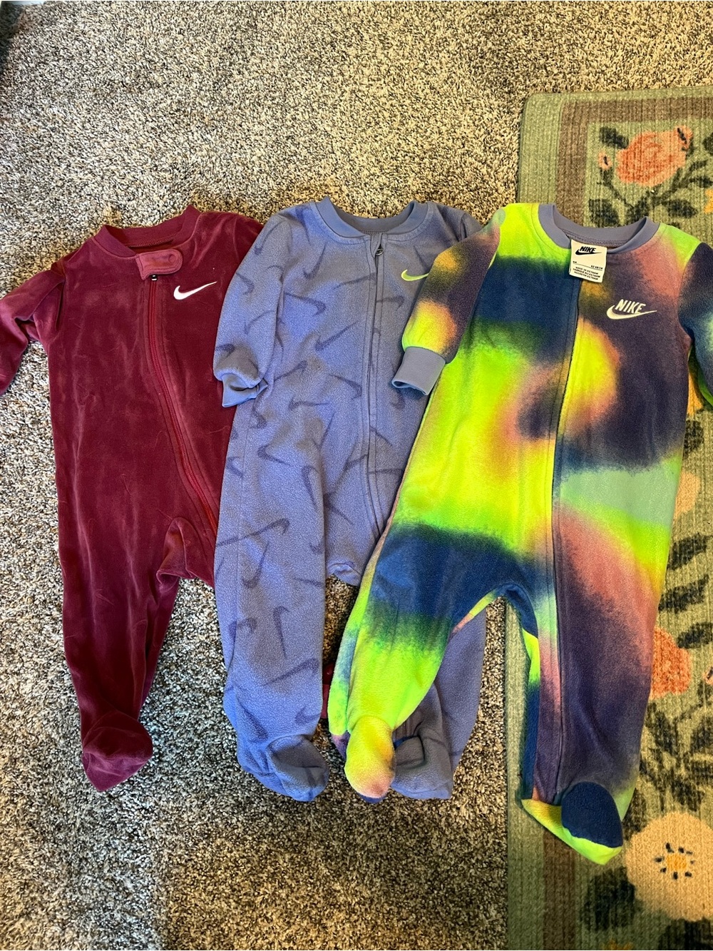 Nike Baby Fleece Footed Pajama Bundle